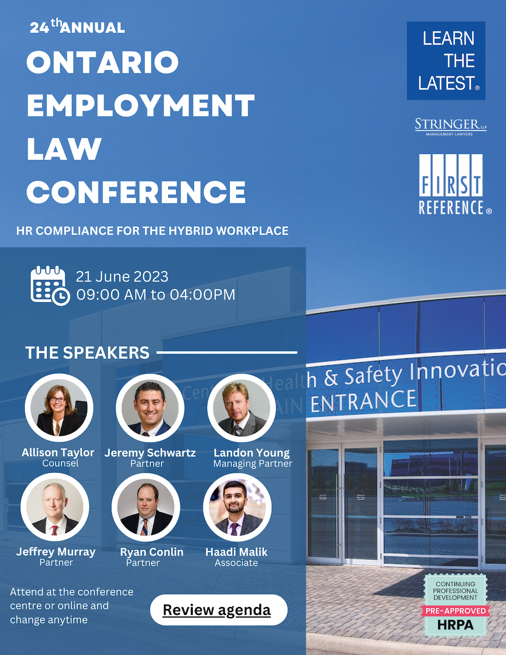 First Reference Ontario Employment Law Conference Flyer